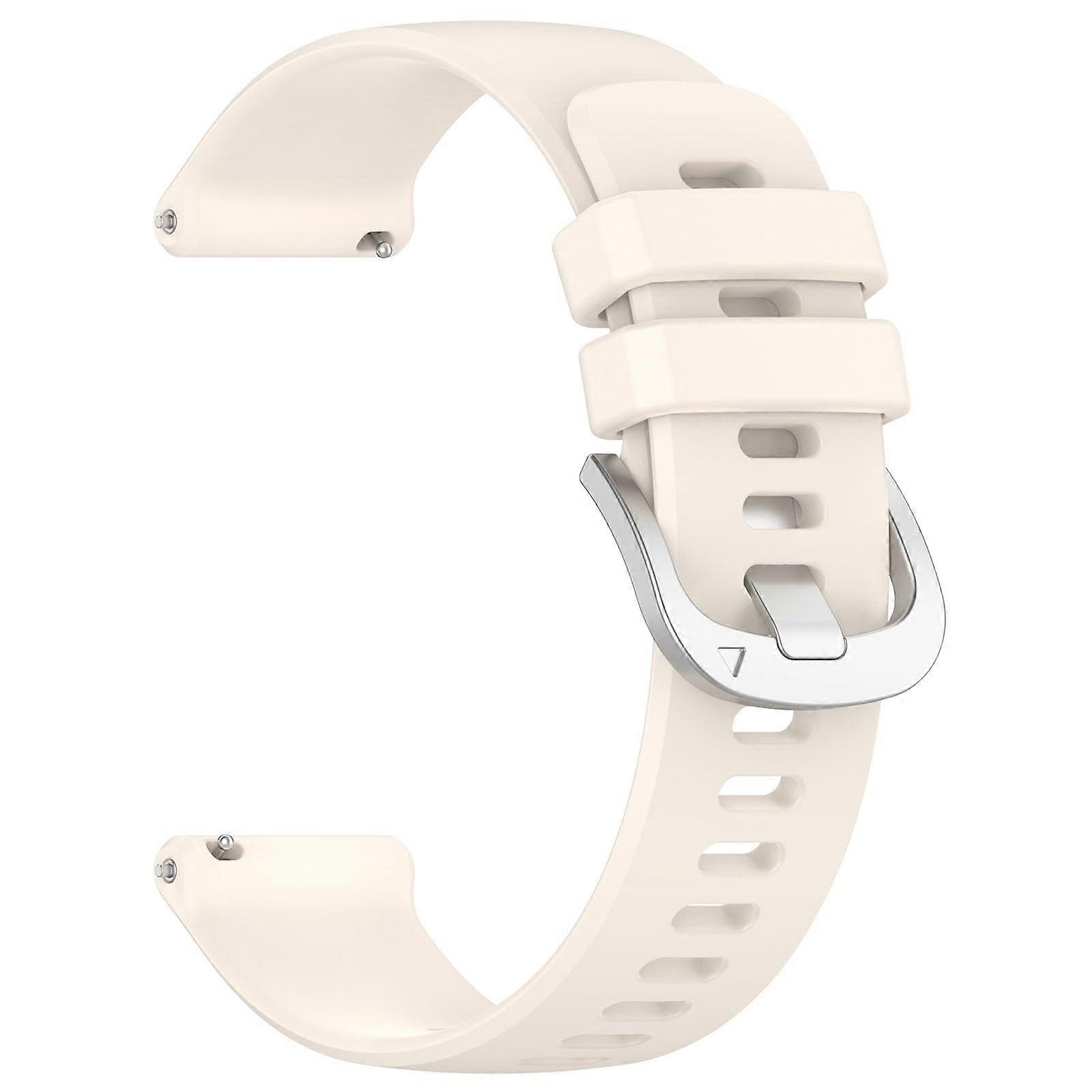 Silicone Bracelet for Garmin Venu Sq/Venu Sq Music 20mm Waterproof Soft Replacement Watch Strap for Men and Women Beige
