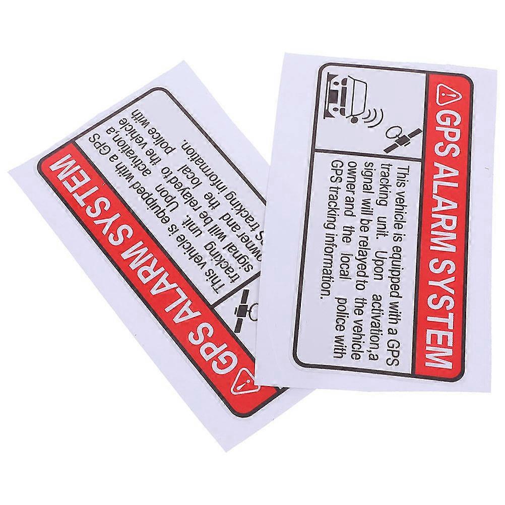 Car Sticker Set Adhesive Protective Decal, Theft Warning, Alarm System Security Vinyl Sticker for Vehicle Decoration & Safety (2PCS)