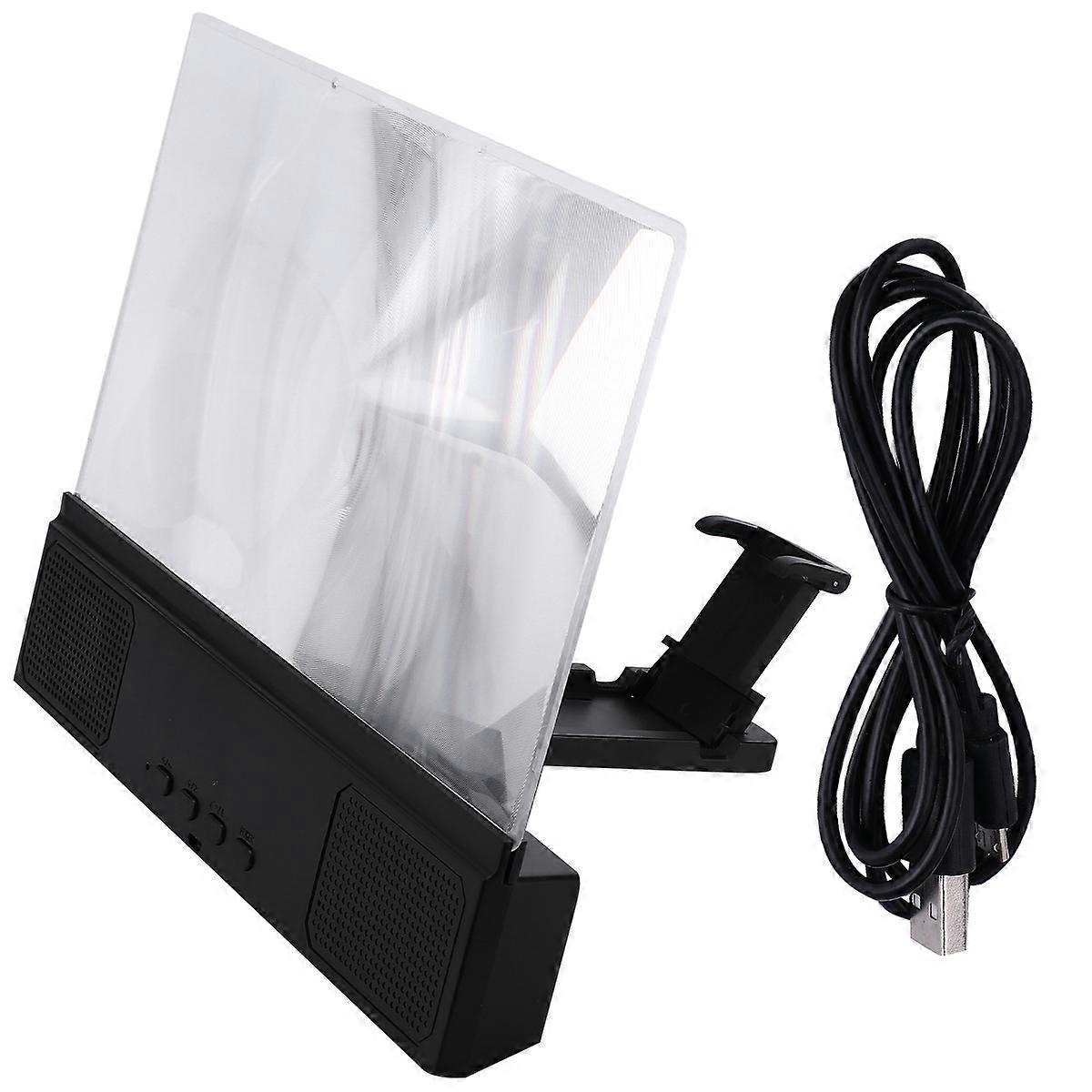 Phone Screen Magnifier with Wireless Speaker for Home Use Assorted Color Folding Design Lightweight Compact 12 Inches