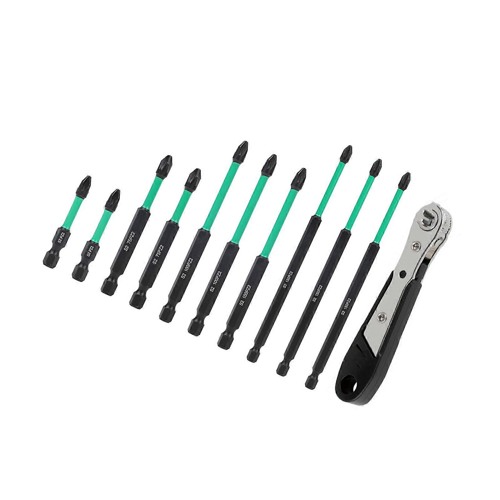 Crosshead Screwdriver Bits Set Wear Resistant Driver Bits With Strong Magnetism Tips, Essential Tool Accessory Multicolor
