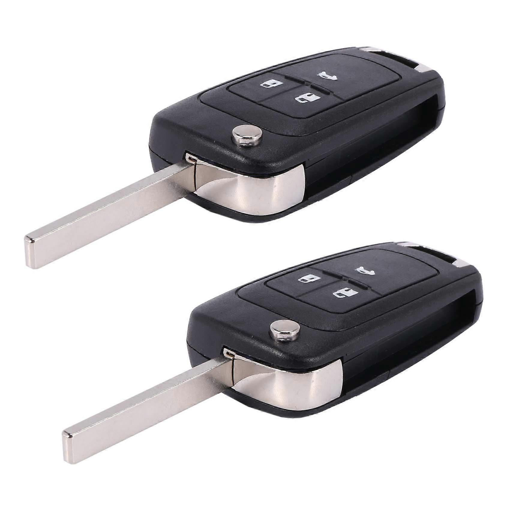 2X 3 Buttons 433MHz with ID46 Chip Remote Control Key Fob for Aveo 2010-2015 HU100 Blade