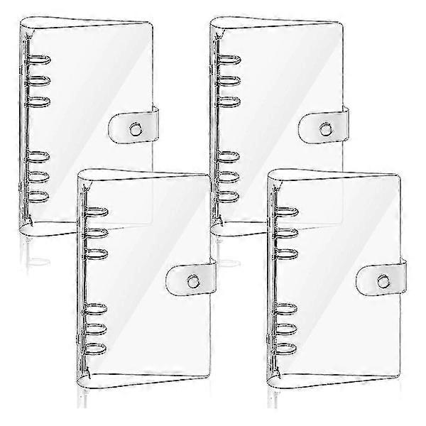 Transparent A6 Binder with 6 Rings, Soft PVC, Budget Binder, Refillable, Protective Binder Cover