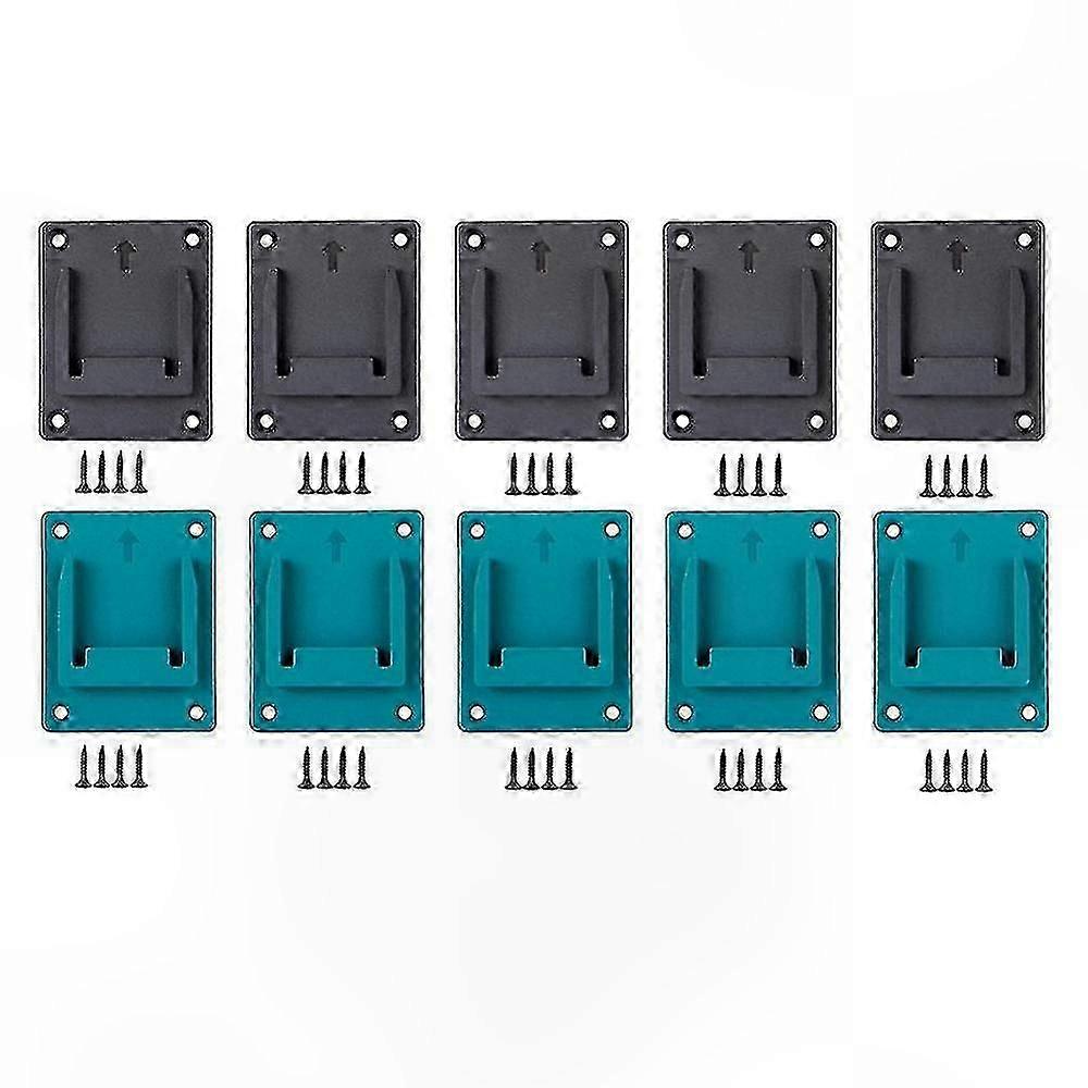 10pcs Wall Mount Storage Bracket for 18V Batteries Compatible with Most Models