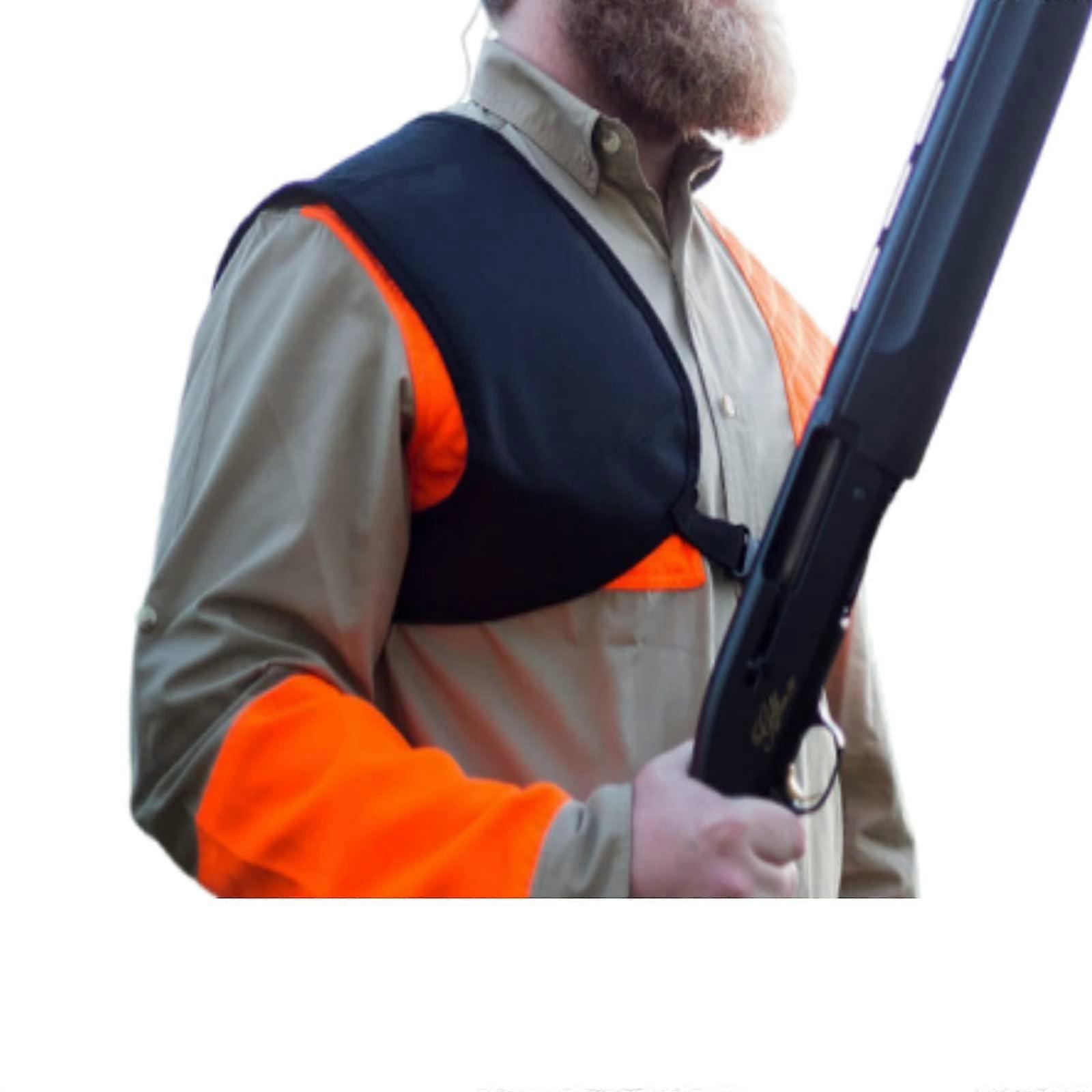Shaft Cap for Right Shoulder for Shotguns, Shooting Protection with Adjustable Buckle, 600D Oxford Black, 64.8 x 19.8 x 33 cm Ref: 6415