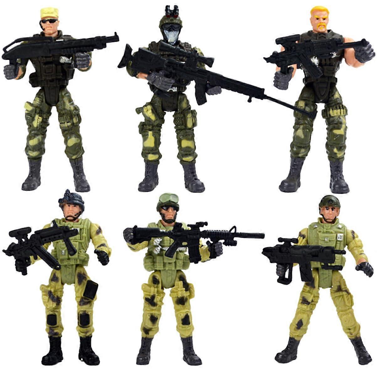 6piece Special Forces Set for Interactive Role Play, Detachable Figures