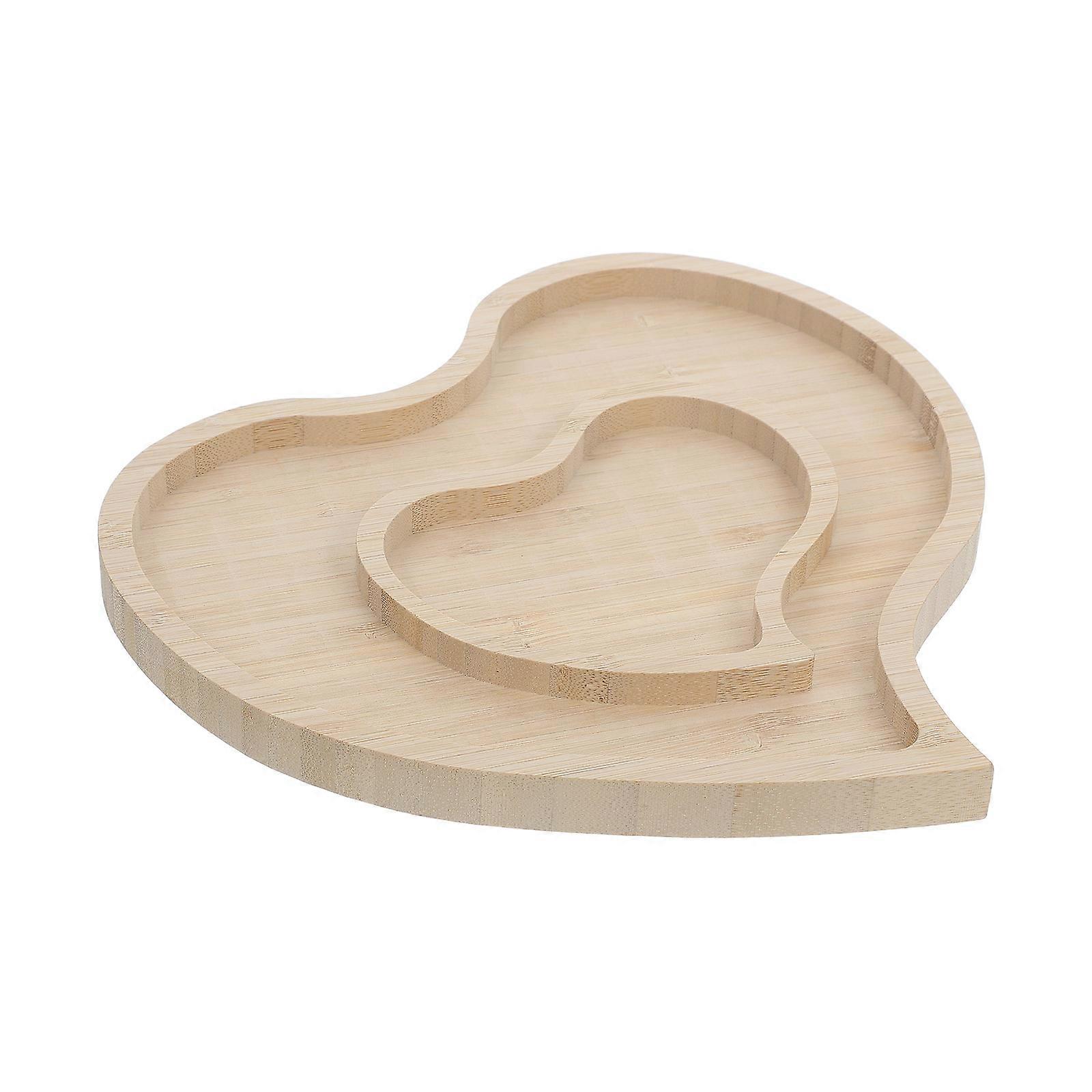 Decorative Wooden Snack Tray Multifunctional Design For Home Users And Hosts Ideal For Nuts And Desserts Khaki 25.00X22.00X1.70CM 1Pack