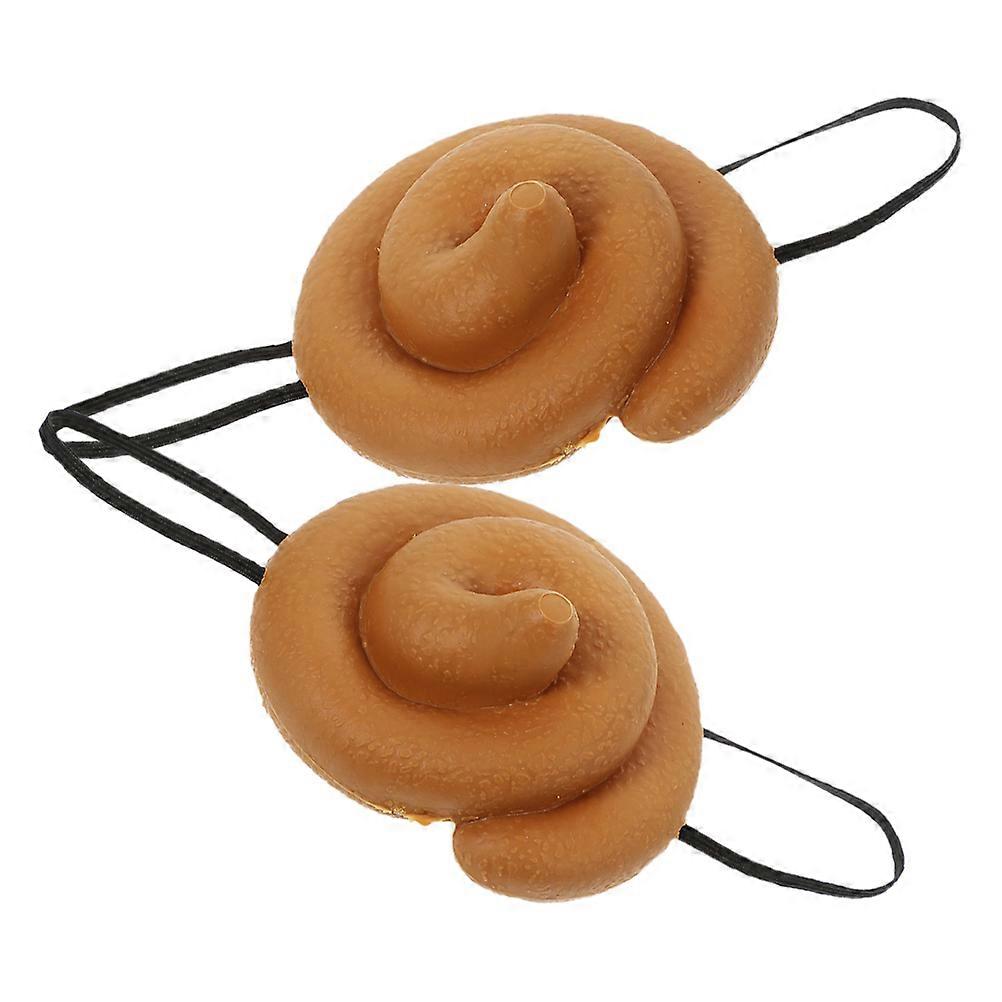 2pcs Reusable Decorative Poop Hat – Lightweight Funny Headgear with Realistic Texture for Party Pranks, Cosplay, Family Gatherings, School & Office