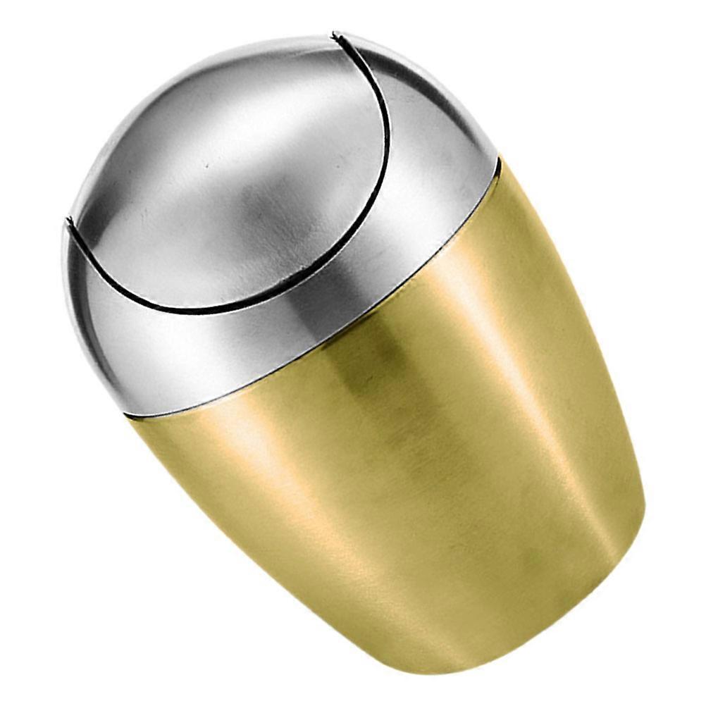 Office Garbage Can Square 304 Stainless Steel Portable Compact Design 1Pcs