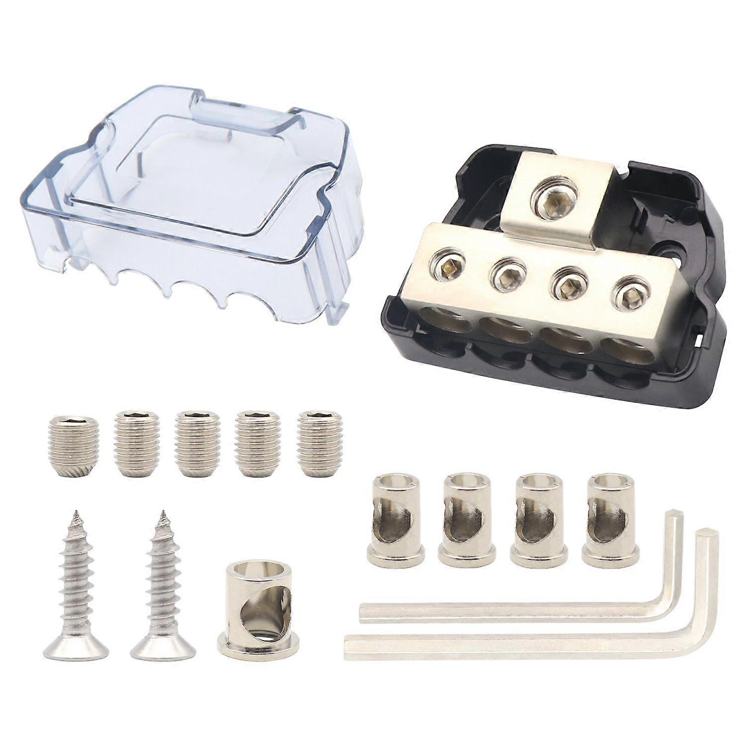 1 Set Car Audio Power Splitter: Amp Ground Distribution Block For Vehicle Sound System Upgrade - Easy Installation Part