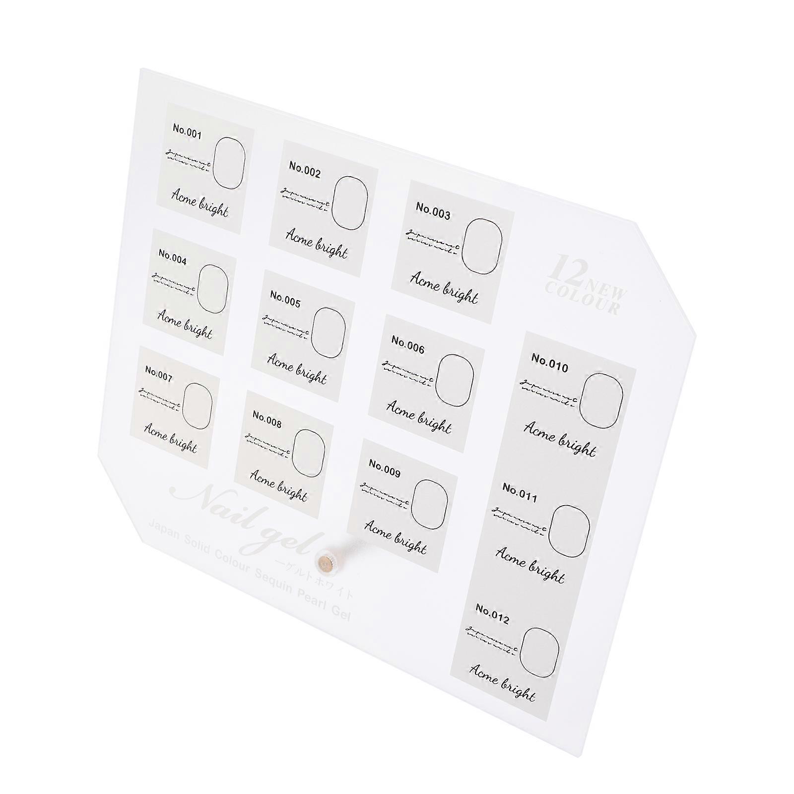 Nails Display Board Nail Art Display Holder Personal Use Clear Number Marking Rectangle 1Set