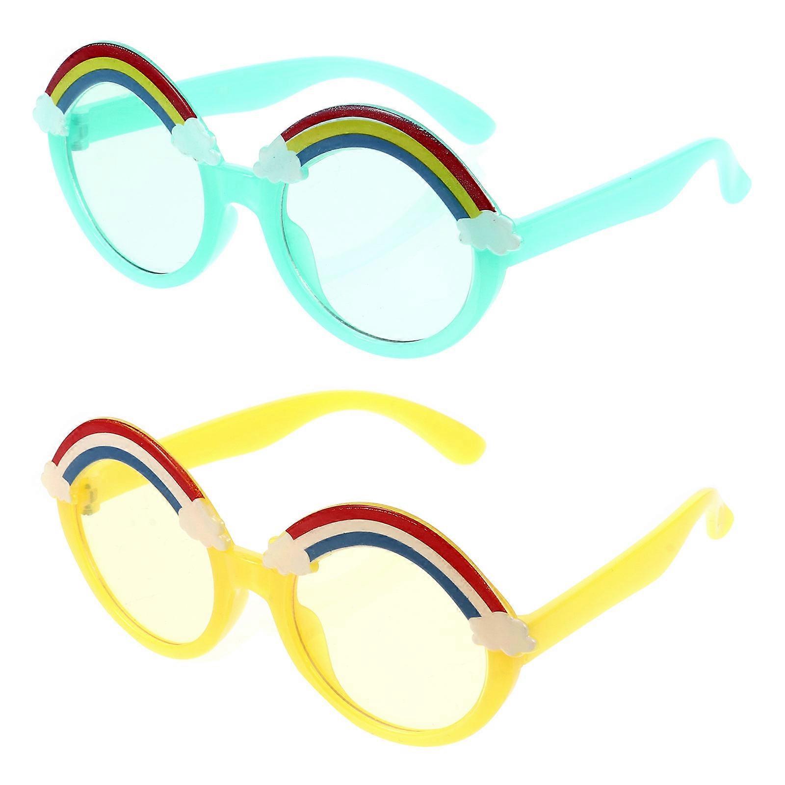 Green Decorative Kids Glasses with PC Material and Cartoon Design for Party Decoration Use