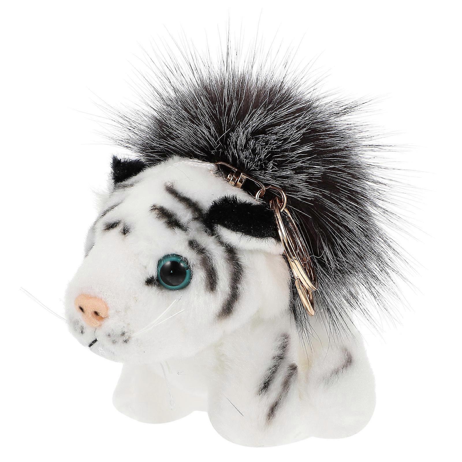 Small Tiger DIY Pendant Keychain Hanging Decor for Backpack Handbag Multi Color PP Cotton