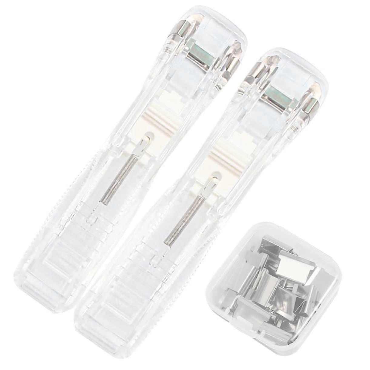 1 Box of Paper Clip Dispenser Transparent Folder NonReusable Paperclip SpaceSaving Durable Office Supplies for School and Office