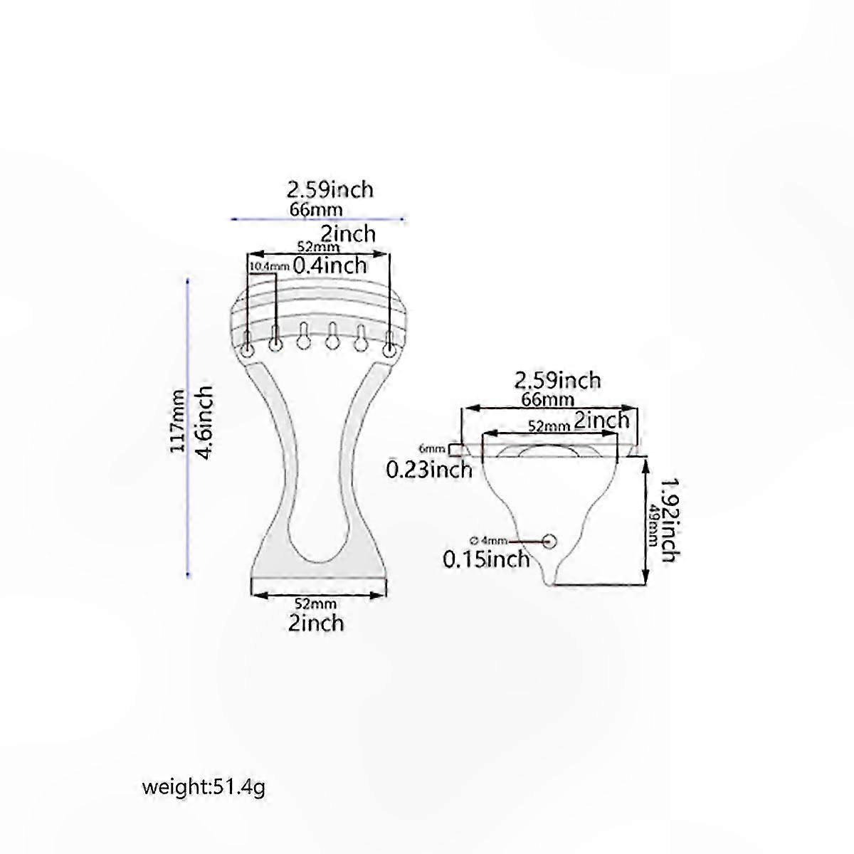 Resonator Guitar Tailpiece for 6-String Dobro with Zinc Alloy Construction