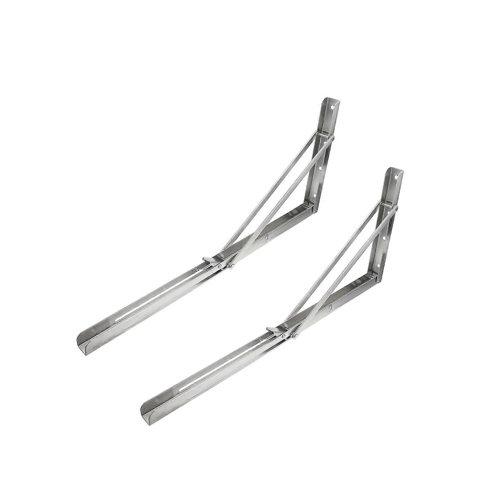 Folding Fixed Shelf Brackets 2Pcs Triangle Brackets For Microwave Oven 7.9X4.2X1In Durable Support For