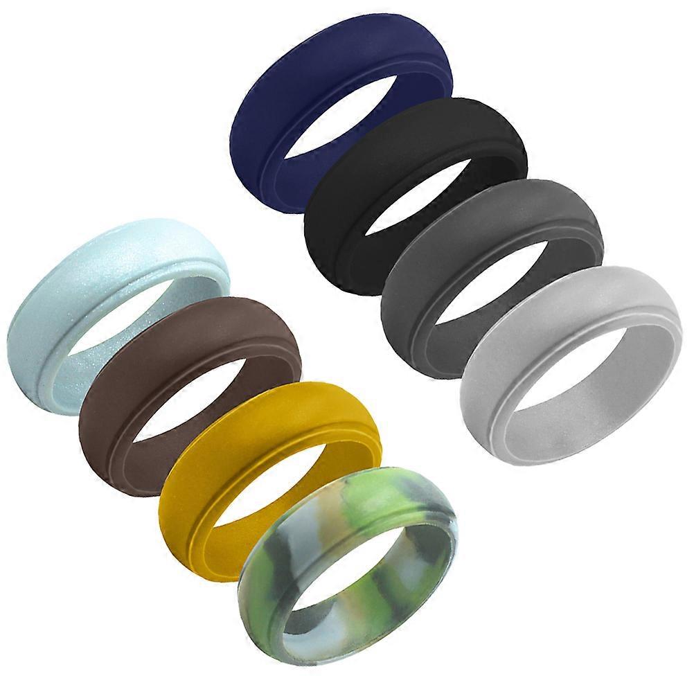 Waterproof Silicone Rings Flexible Comfortable For Workout And Biking 8Pcs