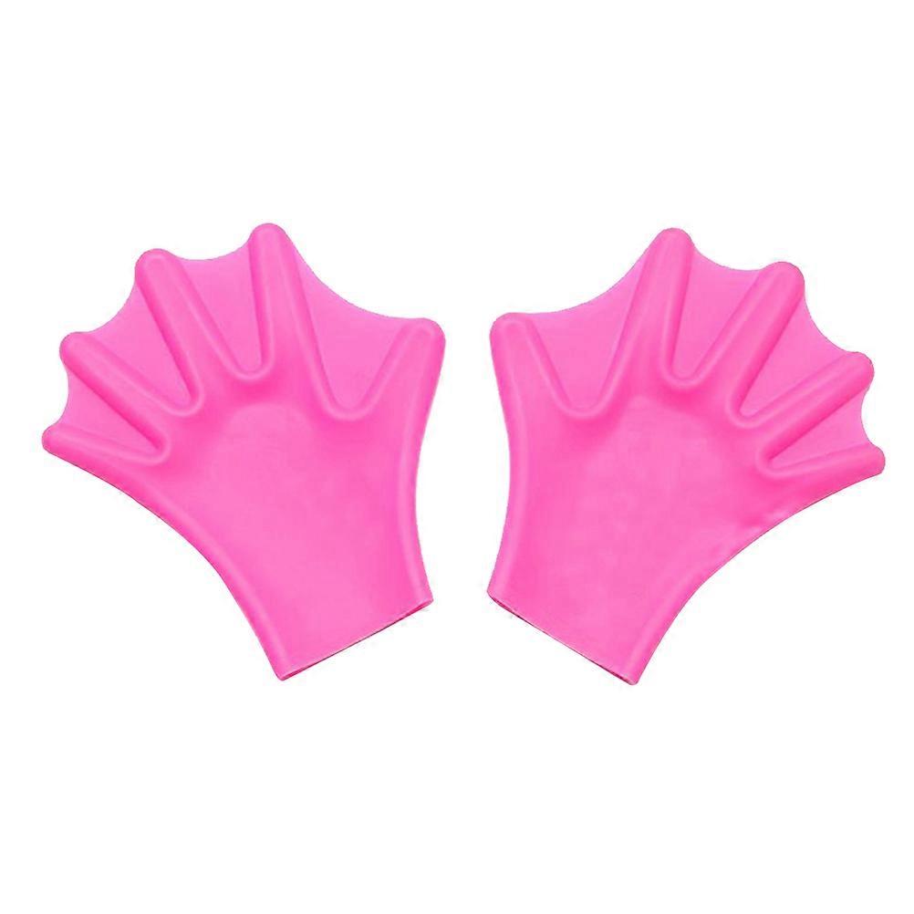 Rosy Silicone Webbed Gloves for Swimming Increase Water Resistance and Tone Muscles 1 Pair Adult Size