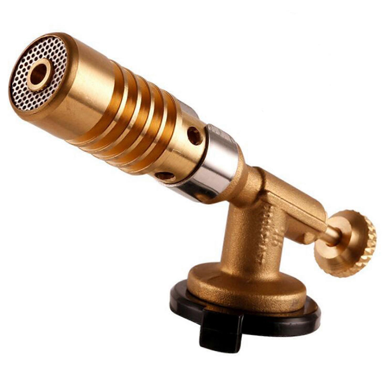 Copper Flame Gun, Adjustable Blow Torch Portable Flame Gun Cooking Gas Butane Turbo Torch, for Home and Outdoor BBQ Baking Welding Diswelding CUU5Y