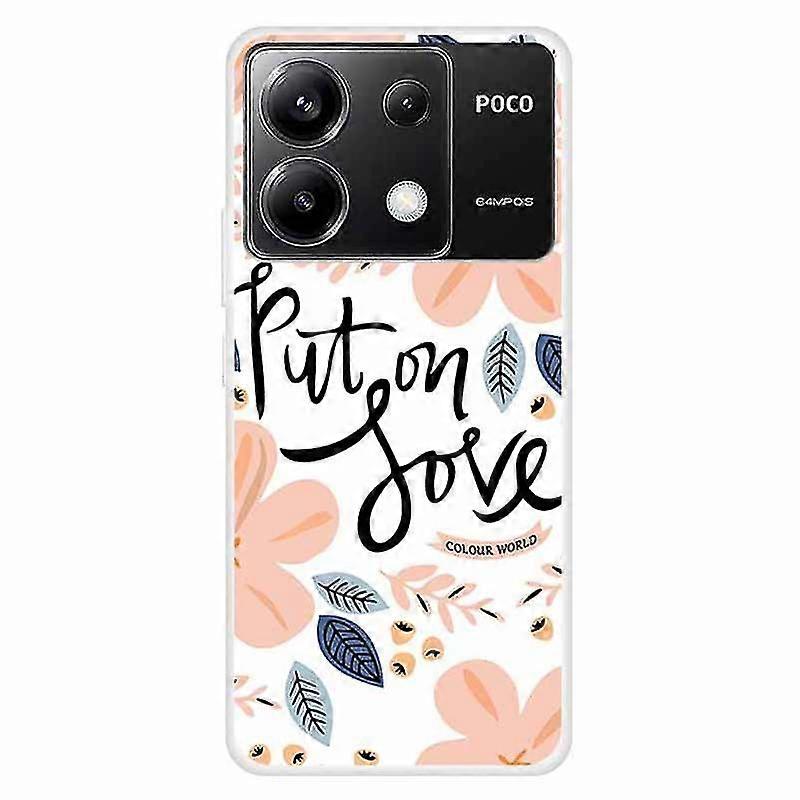 Slim Shockproof TPU Pattern Phone Cover for Compatible with Redmi Note 13 Pro 5G and Poco X6 5G - Stars Design