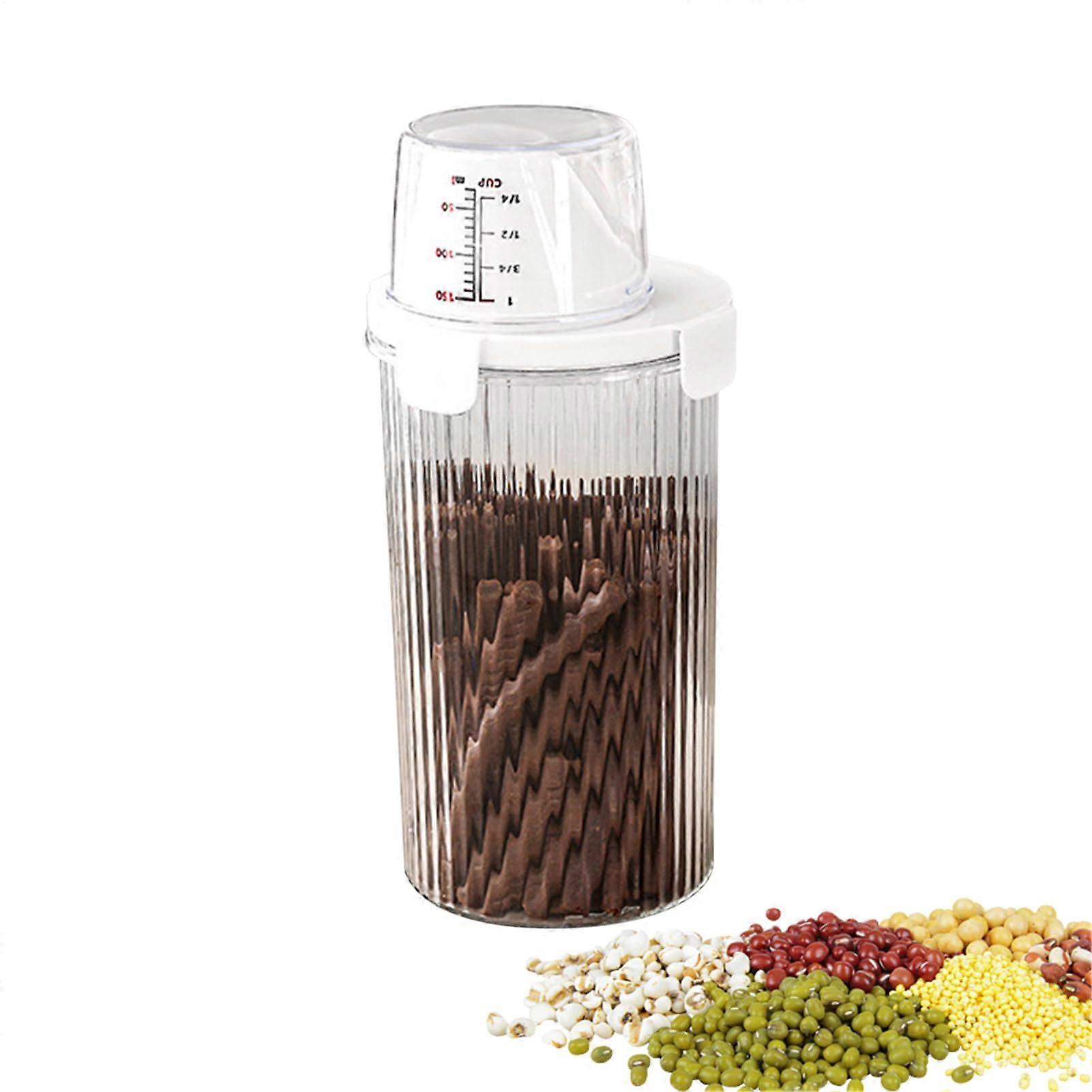 Dog food container Airtight, large capacity, pour spout, measuring cup, 1350 ml