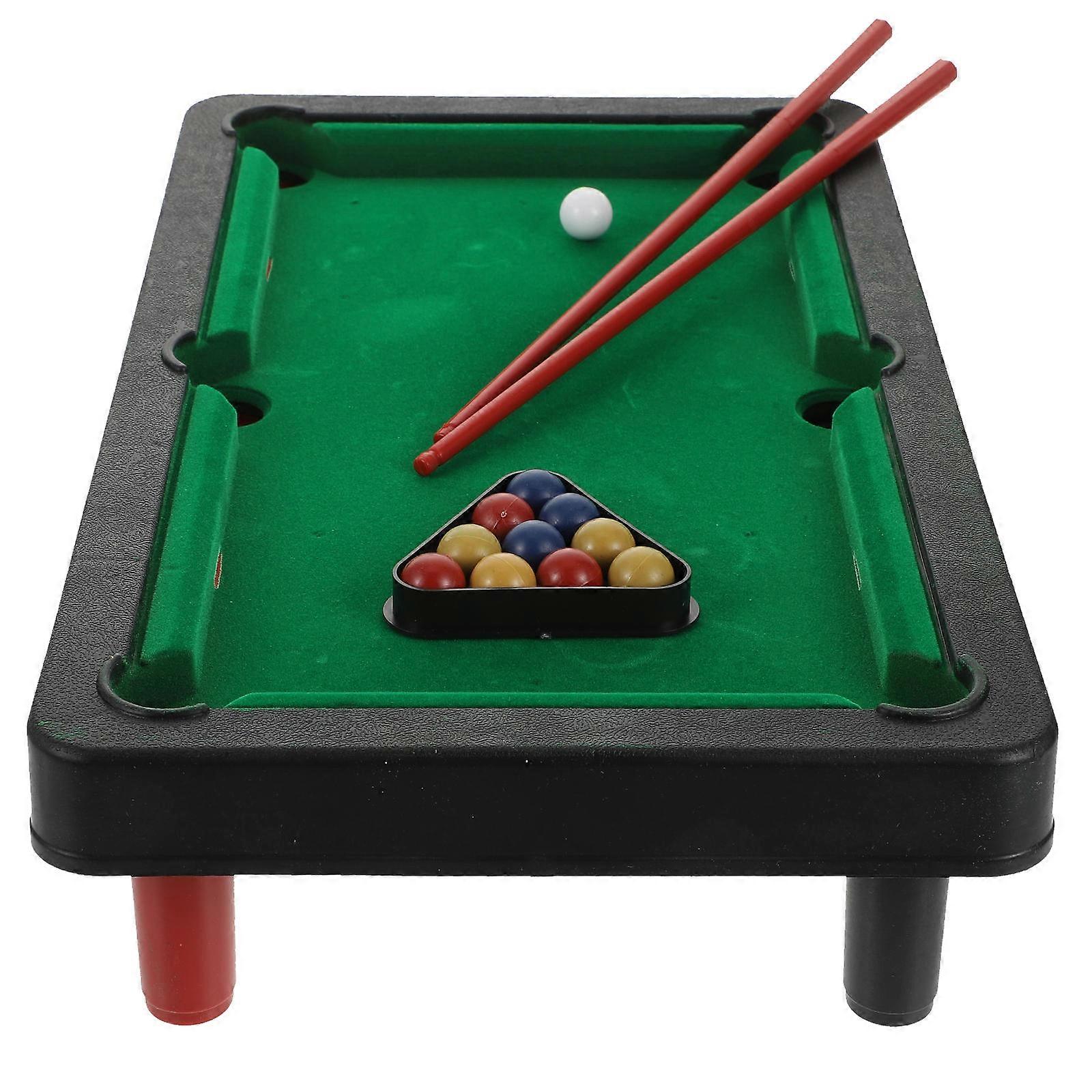 1 Set Mini Desktop Billiards Toy for Kids ABS Green Sturdy and Fun Improves Imagination 7 Inch