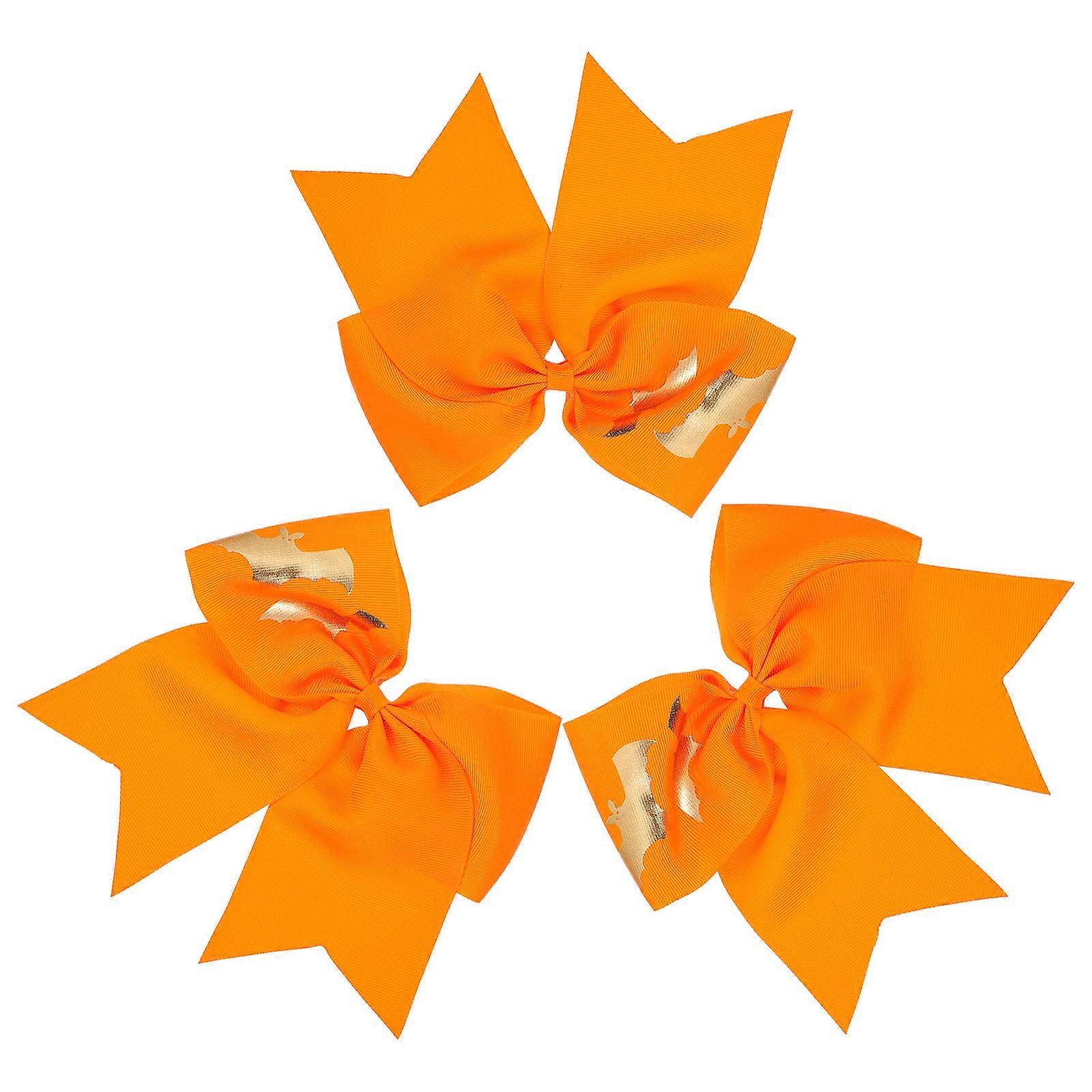 3Pcs Elastic Circle Cuffs Halloween Ponytail Holders For Women With Bow Design To Hold Hair Tightly