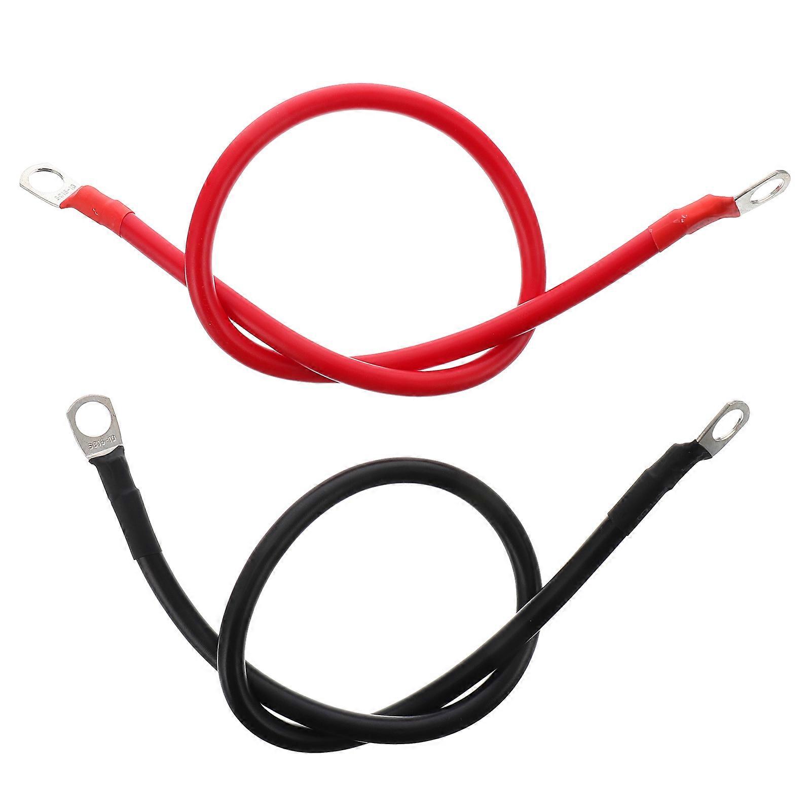 Premium 2 Pack Heavy Duty Battery Inverter Cables with Corrosion Resistant Plated Terminals and Splashproof Insulation for Reliable Power Transmission