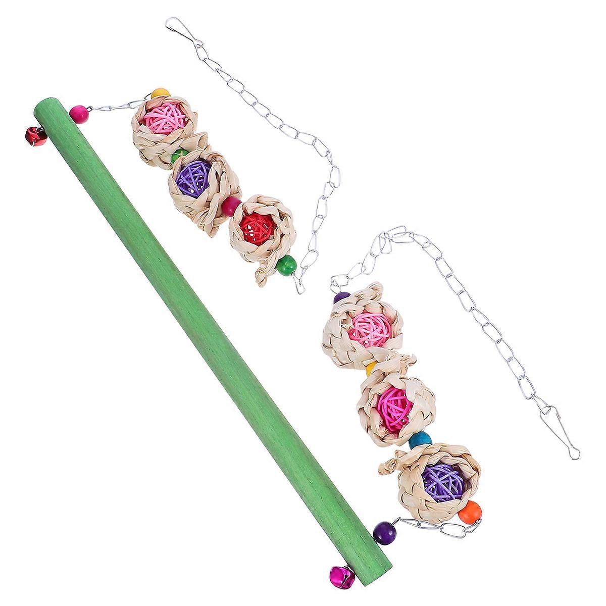 Chicken Swing Stand Toy Chew Toy For Parrots Indoor Cages 38x2Cm 1Pack
