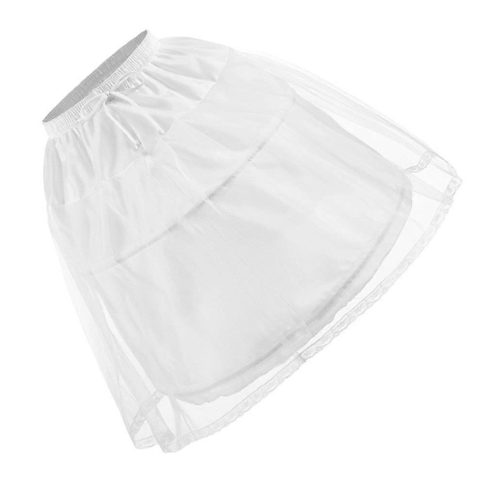 1Pack Kids Lolita Style Skirt Underskirt Bubble Skirt White Suitable For Birthday Costume And Halloween Events