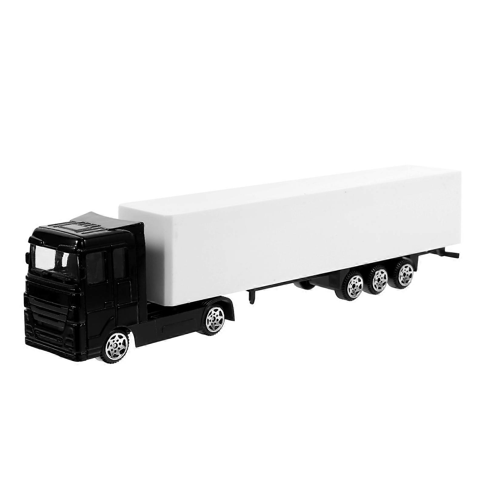 Mini Container Truck Model with Inertia Drive for Realistic Sandbox and Miniature Scenes, Smooth Edges for Construction Play