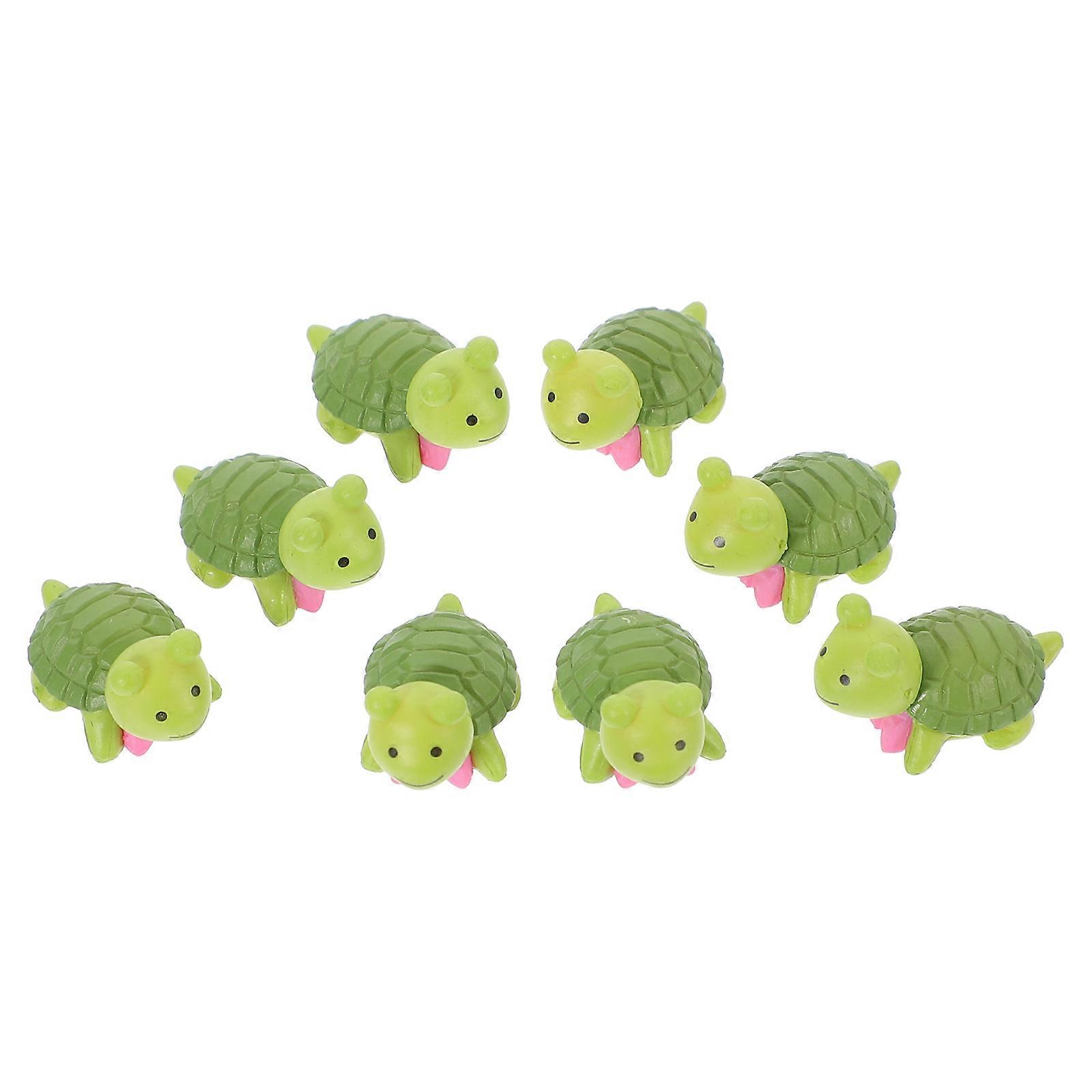 Chic Colored Turtle Shape Miniature Figurines 10Pack For Home Decor Garden And Plant Decoration
