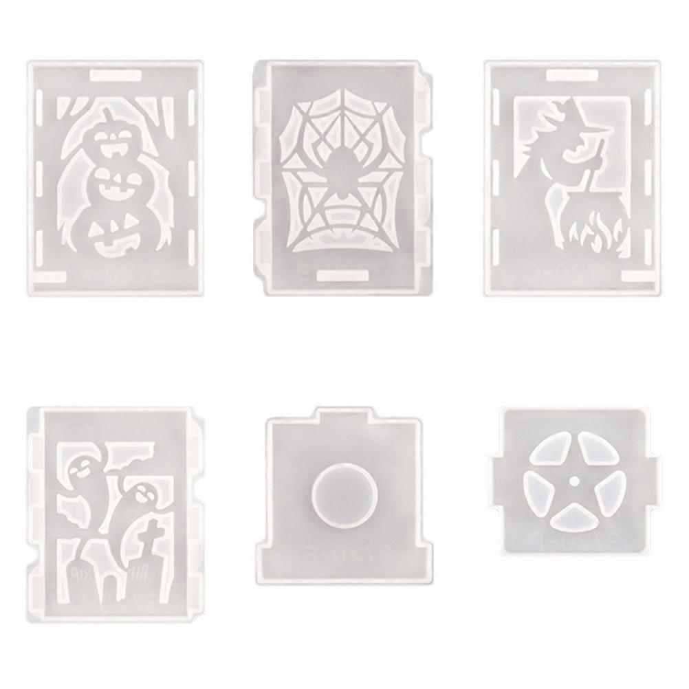 6Pcs Halloween Lantern Silicone Mold For Crafting Decorations Non-stick Assorted Color Easy To Clean