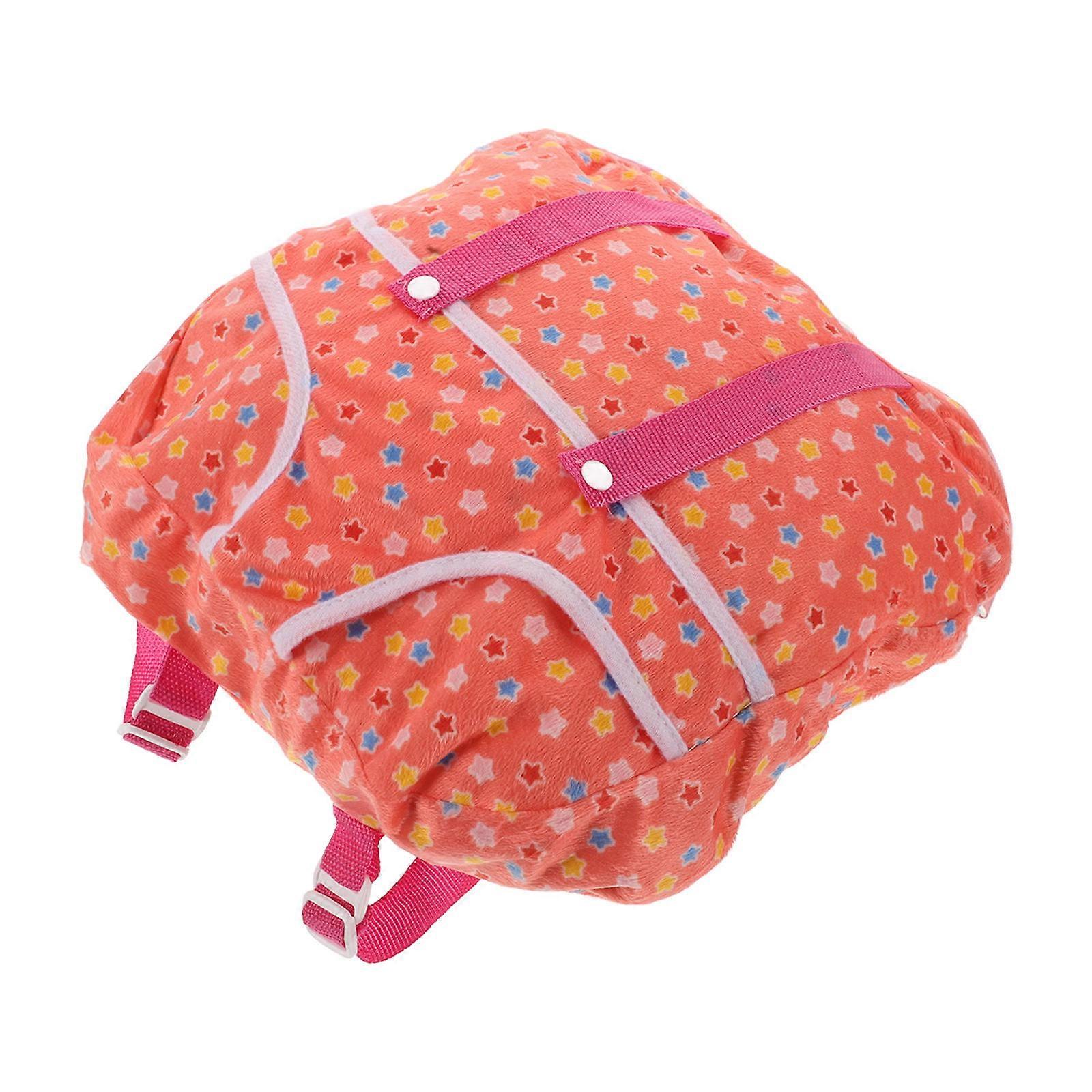 Multi Colored Doll Accessories Mini House Backpack Ideal For Children's Room Decoration 11.8X11.8X0.1in 1Set