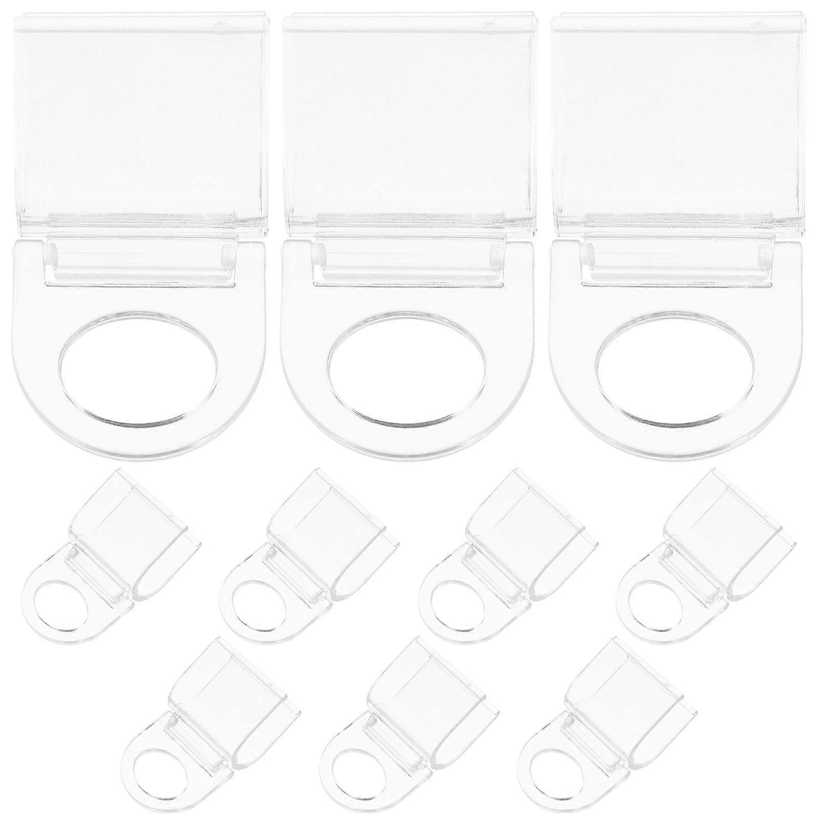 Clear Acrylic U Shaped Shade Clips for Roller Blinds – Cordless Curtain Fasteners for Easy Lifting & Safe Operation – Transparent Window Shade