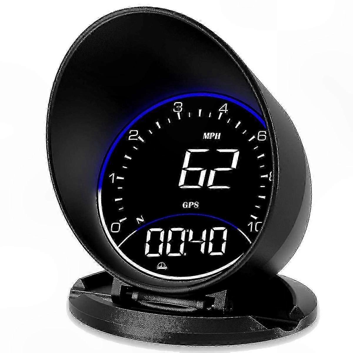 GPS Speedometer HUD with Driving Compass, Overspeed Alert, HD Display for Vehicle Navigation and Safety Monitoring