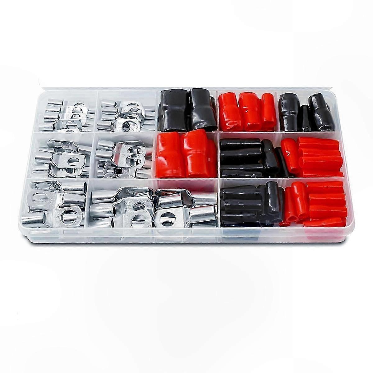 Cable Lugs and Sleeves Kit, 140-Piece Terminal Connectors for Electrical Wiring Projects