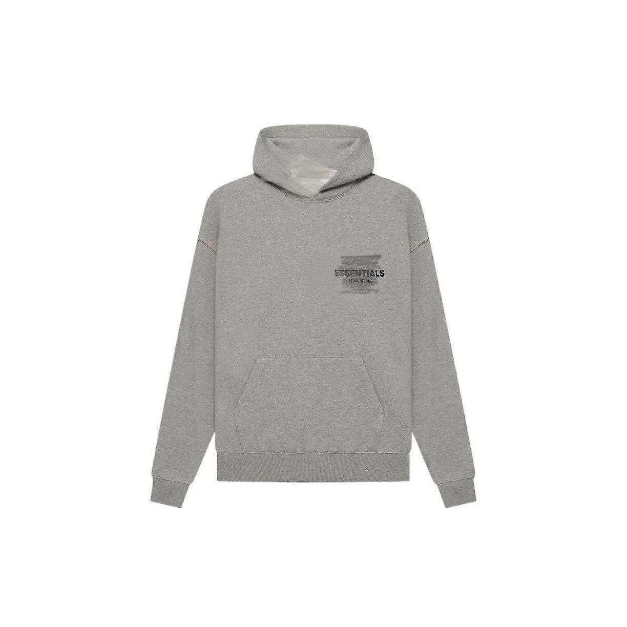 Ss- High-End Original Essentials Men's Hooded Trendy With Flocking Print On The Front And Back, Loose Hooded