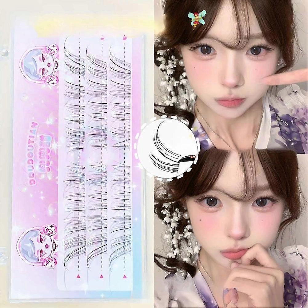 Natural Look False Eyelashes Breathable Cross Fly Upper Lashes Soft Realistic