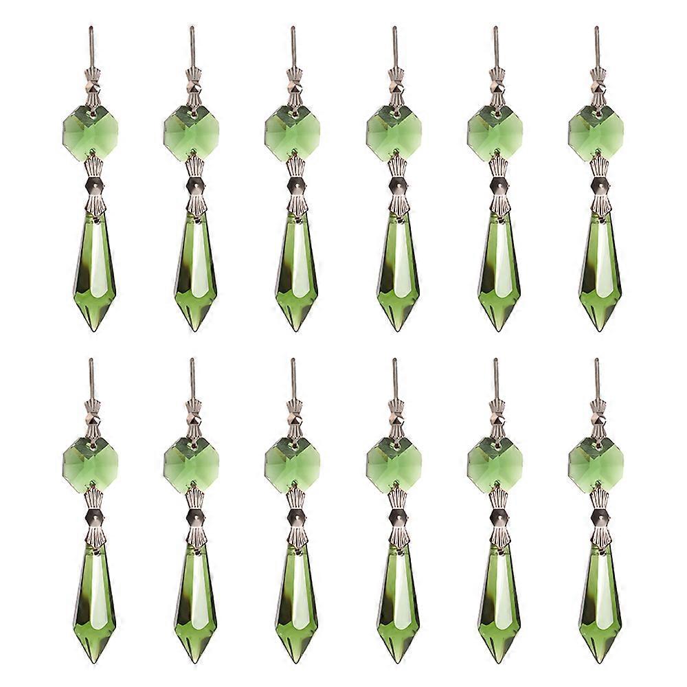 12 Crystal Prisms for Chandeliers, Replacement Parts