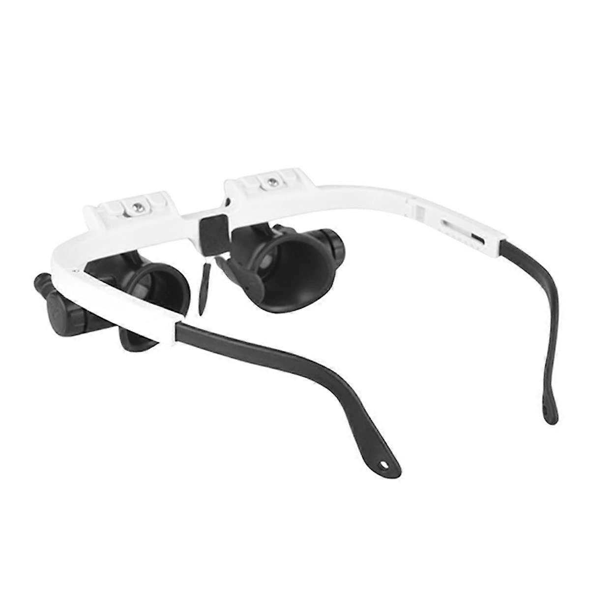 Lab Microscope Accessories Head-Mounted LED Light Acrylic Lens Binocular Glasses Adjustable Magnifying Tool