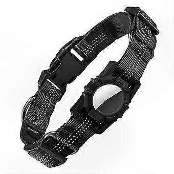Dog Collar, Reflective Air Tag Dog Collar for Airtags - Adjustable Durable Heavy Duty Dog Collar