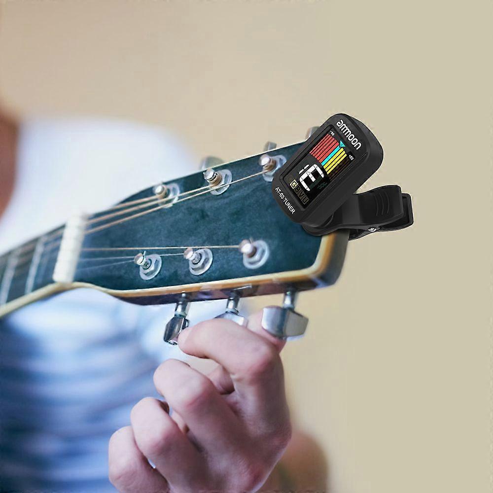 ammoon AT-03 Clip-on Electric Tuner Color LCD Screen 360 Rotatable for Guitar Bass Violin Chromatic Ukulele Universal Exquisite Portable