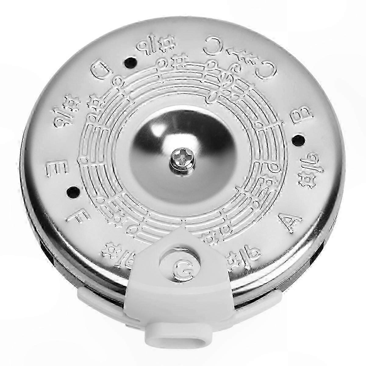 Silver 13-Hole Chromatic Pitch Pipe for Guitar, Violin, Bass Tuning in C-C Range with 13 Tone Notes