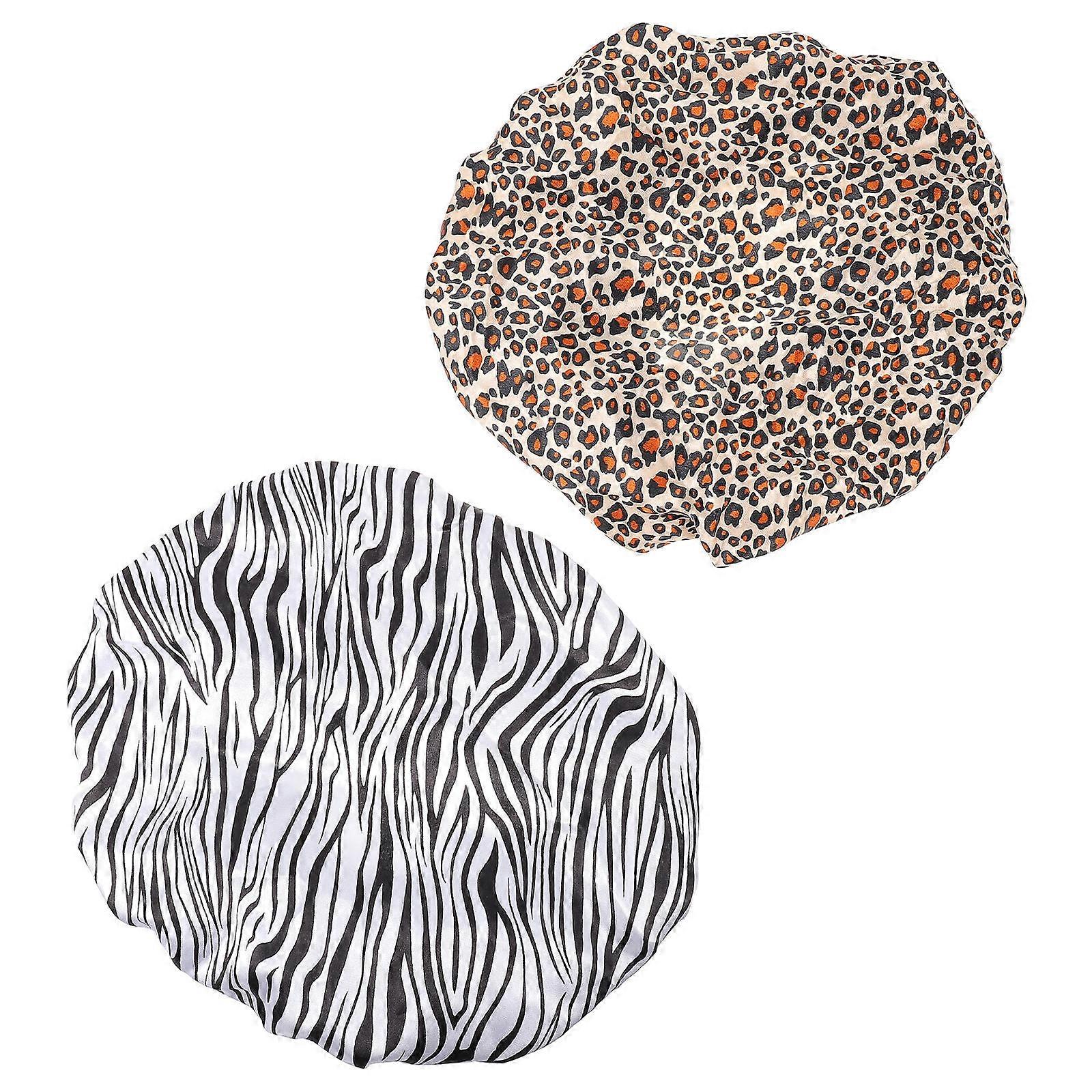 Hair Bonnet for Sleeping and Bathing by Women Crafted with Polyester Assorted Color Providing Dirt Prevention 2Set