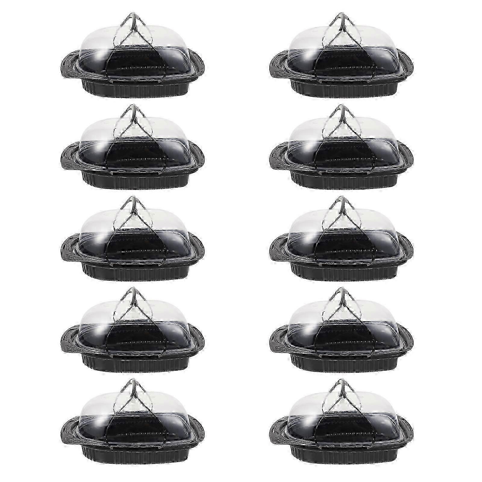 10Pcs μίας χρήσης δοχεία τροφίμων με τα σαφή καπάκια, κουτιά λήψης 30X21X9CM για εστιατόρια & τροφοδοσία