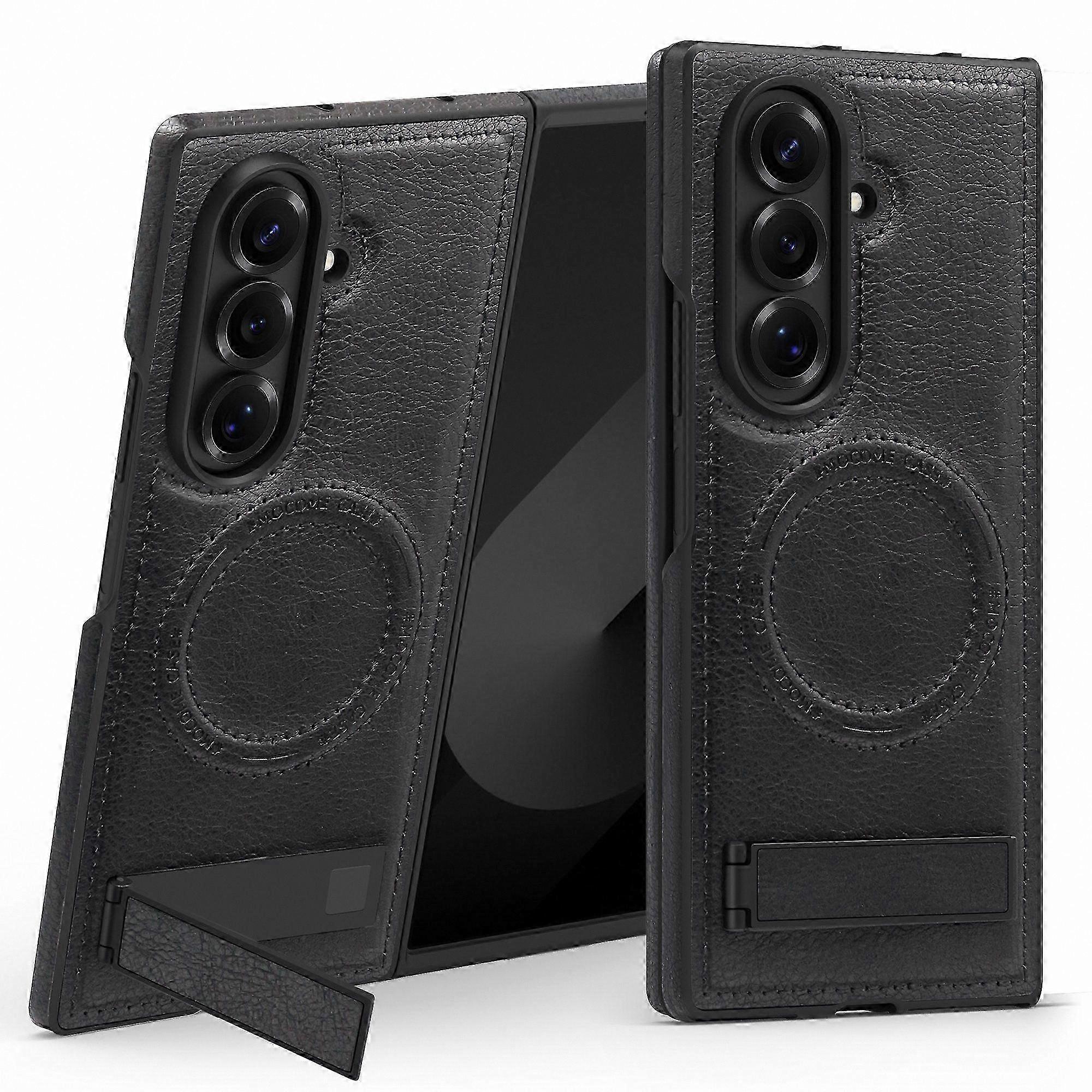 Leather Back Cover with MagSafe Kickstand for Foldable Smartphone