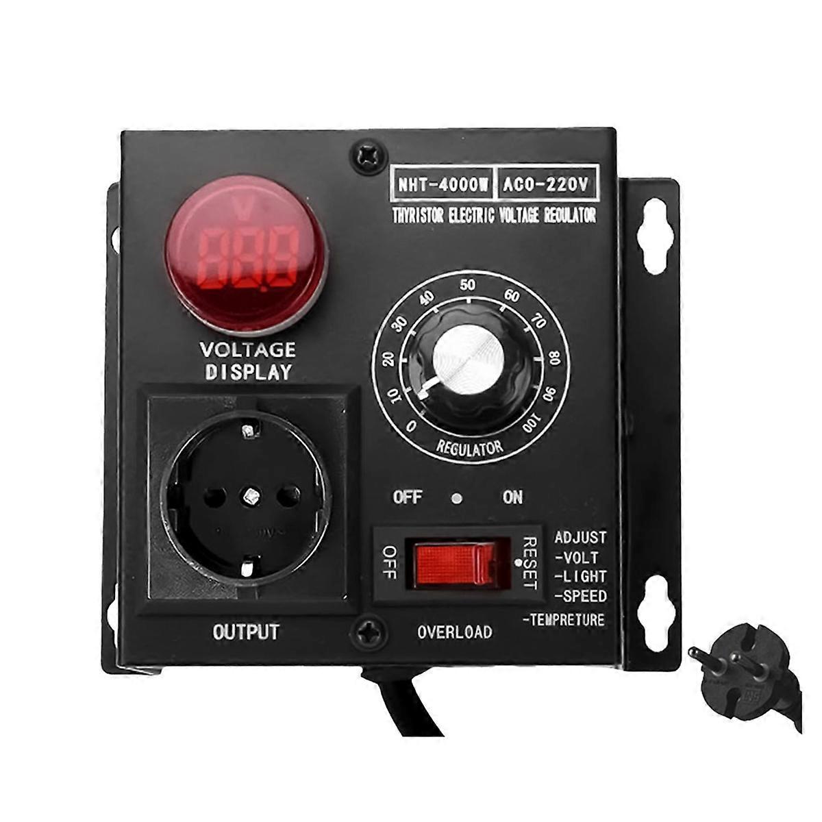 SCR Voltage Regulator,AC230V 4000W Electric Voltage Regulator,Power Regulator,Adjustable Motor Speed