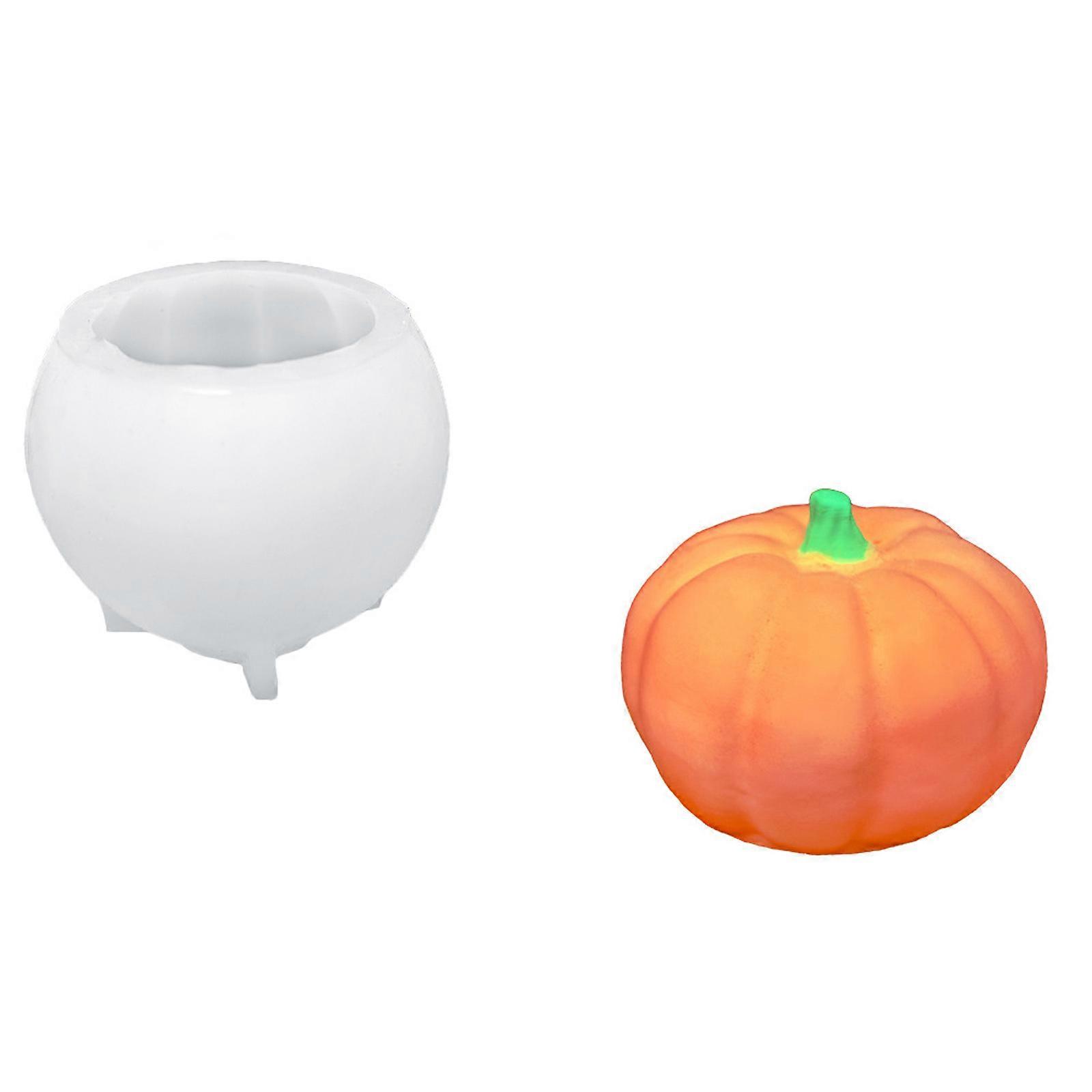 Reusable Silicone Candle Mold Skull/Pumpkin Shape Suitable for Resin Craft Halloween Decorations Nonstick Baking Tool Multicolor