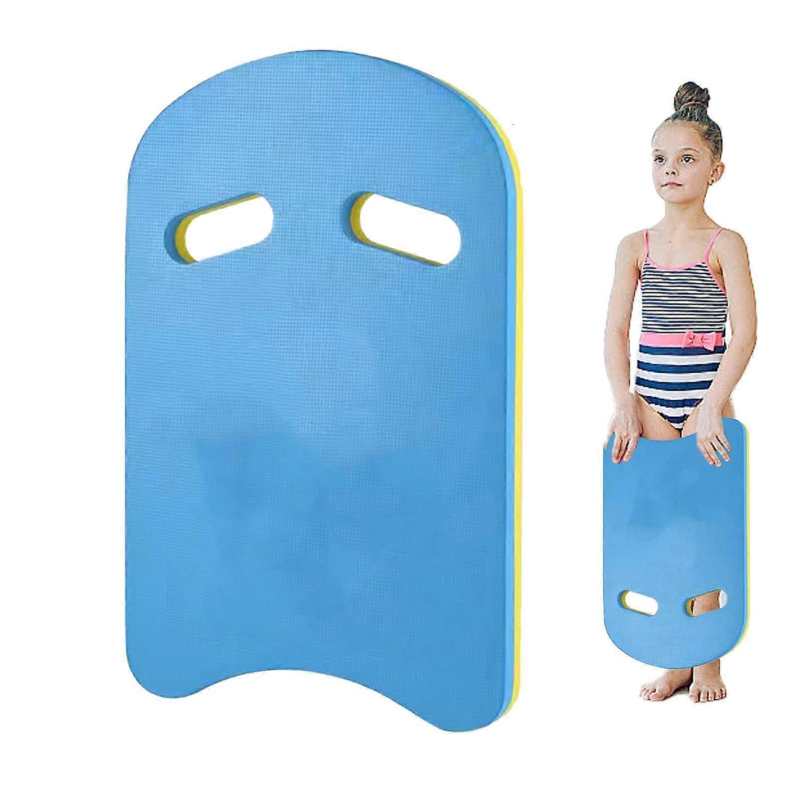 Swimming Float Training Aid Kick Board with Grip Handles, Lightweight Anti-Slip Tool for Beginners and Juniors, Blue