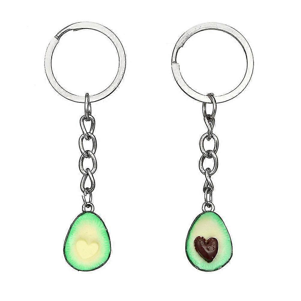 Couple keychains, two-piece set, cute and durable avocado shape